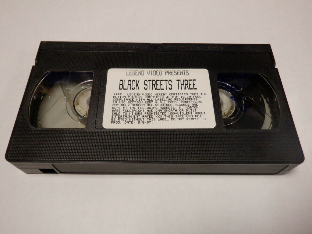 Black Streets Three Legend Video 1997 Adult VHS 123019AMP3