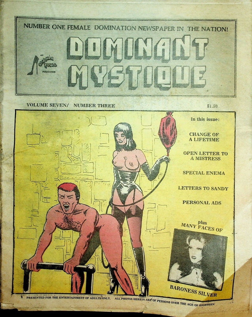 Dominant Mystique Newspaper Baroness Silver vol.7 #3 1986 030320lm-ep