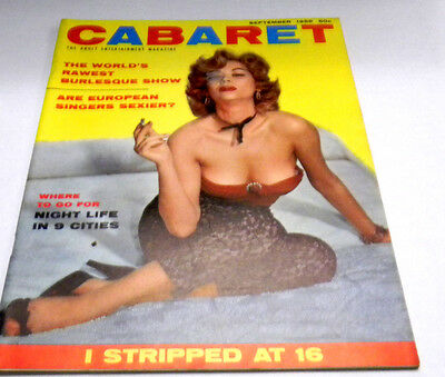 Cabaret Busty Adult Magazine 'Burlesque' September 1956 nm 120313lm-ep - Used