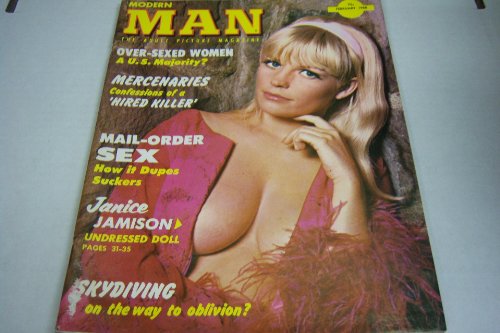 Modern Man Busty Adult Vintage Magazine "Janice Jamison, Undressed Doll" February 1968 Cheesecake