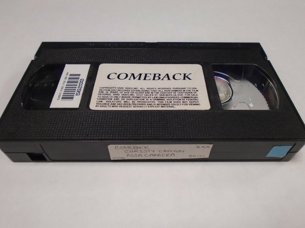 Comeback Christy Canyon Asia Carrera 1996 80mins Adult VHS 011119AMP