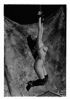 Adult 1990s B&W Photo 5x7 Bondage MILF Ashley Renee Chained & Suspended 11NE