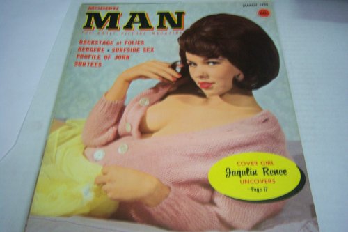 Modern Man Busty Adult Vintage Magazine "Cover Girl Jaqulin Renee Uncovers" March 1965