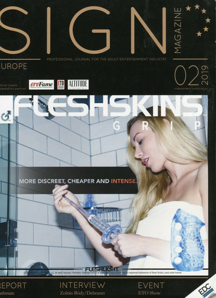 Sign Adult Entertainment Industry Magazine Fleshskins February 2019 050219lm-ep