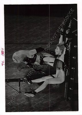 Adult 1990s B&W Photo 5x7 Bondage Beautiful Blonde Lesbian Bound & Whipped 13PL
