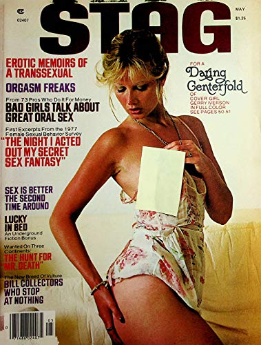 Stag Magazine Cover Girl Gerry Iverson / Lucky In Bed May 1977
