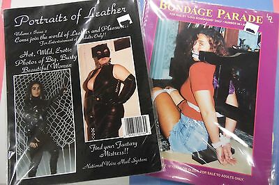Lot Of 2 Fetish Magazines Portraits Of Leather / Bondage Parade 062516lm-ep