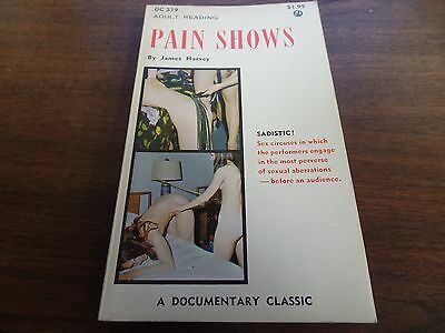 Pain Shows James Harvey 1970 182pgs Erotic Novel 121115amp