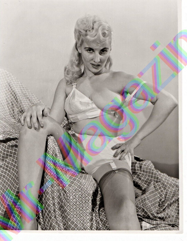 Vintage B&W Risque Pinup 3.5" x 4.5" Sexy Donna Mae Brown Cheesecake BL39