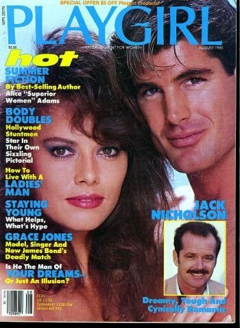 Playgirl Magazine, issue dated August 1985: Jack Nicholson; Sexy Men of the Sea NAKED; Hollywood's Fall Guys