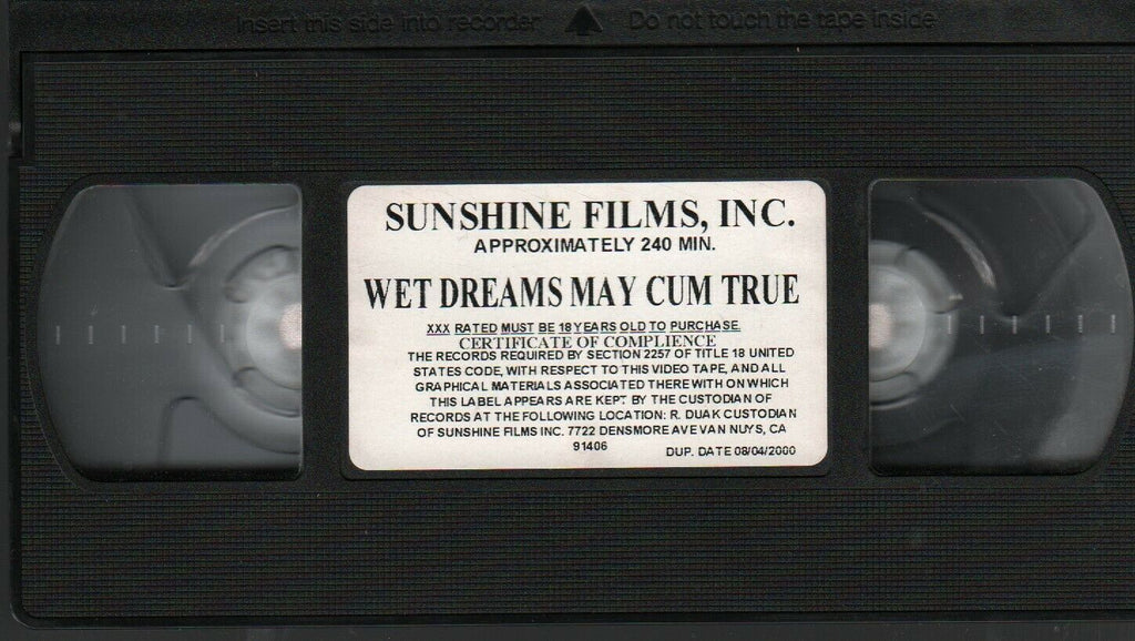 Wet Dreams May Cum True Sunshine Films 2000 Adult VHS 021720AMP2