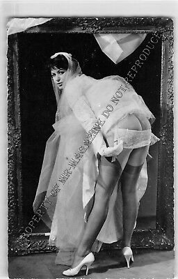 Adult Vintage B&W Photo 3.5x5.5 Beautiful Pin Up Model Posing Nude Sexy 124HT