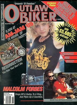 Outlaw Biker Magazine AM-JAM '89 November 1989 020718lm-ep