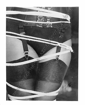 Adult Vintage B&W Photo 4x5 Bondage Beautiful Brunette Bound & Dominated 37WL