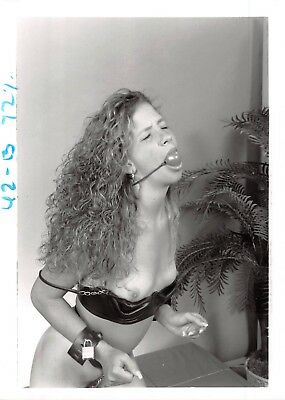 Adult Photo 1990s B&W 5x7 Bondage Beautiful Brunette Bound & Dominated 69yc