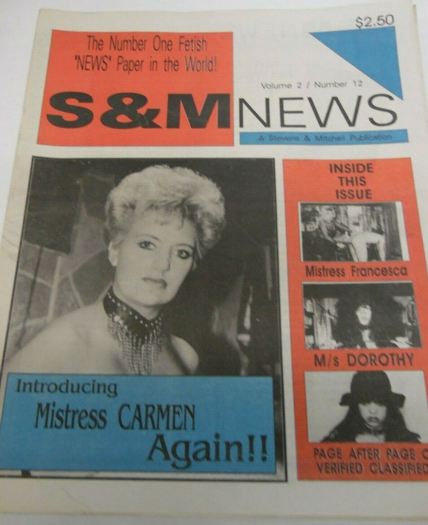 S & M News Newspaper Mistress Carmen vol.12 #12 1994 120719lm-ep