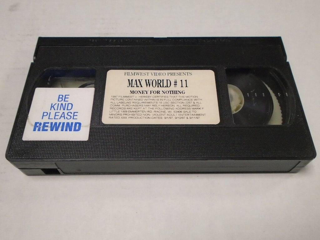 Max World #11 Money for Nothing Filmwest Video 1997 Adult VHS 042219AMP2