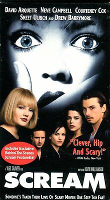 Scream VHS David Arquette/Courteney Cox/Drew Barrymore Rated R 092517lm-ep3