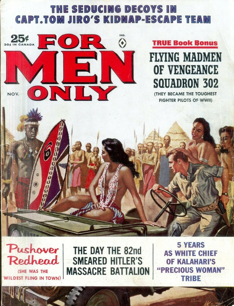 For Men Only Vintage Magazine Pushover Redhead November 1962 031619lm-ep