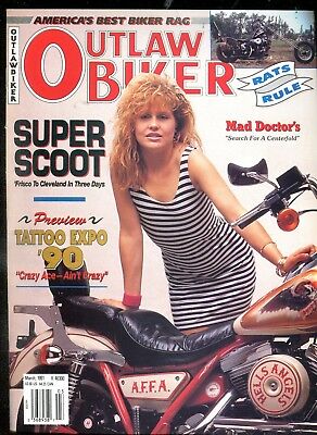 Outlaw Biker Magazine Super Scoot March 1991 020518lm-ep