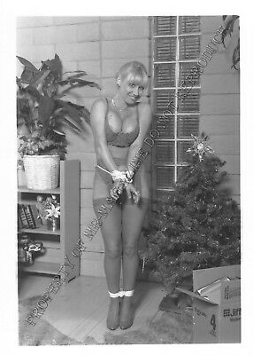 Adult Photo Vintage B&W 5x7 Bondage Busty Greta Carlson Bound Dominated 5YW