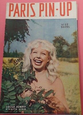 Paris Pin-Up Adult French Magazine Cecile Aubry #22 1950's 121815lm-ep - Used