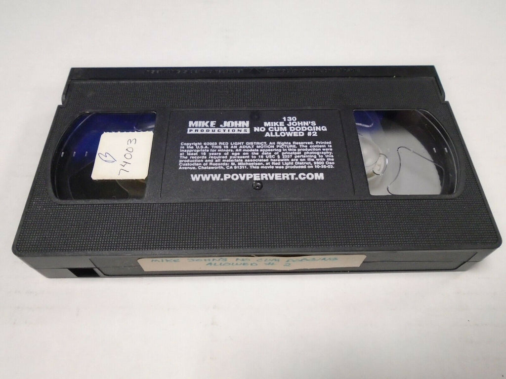 Mike John's No Cum Dodging Allowed #2 2003 Adult VHS 022519AMP