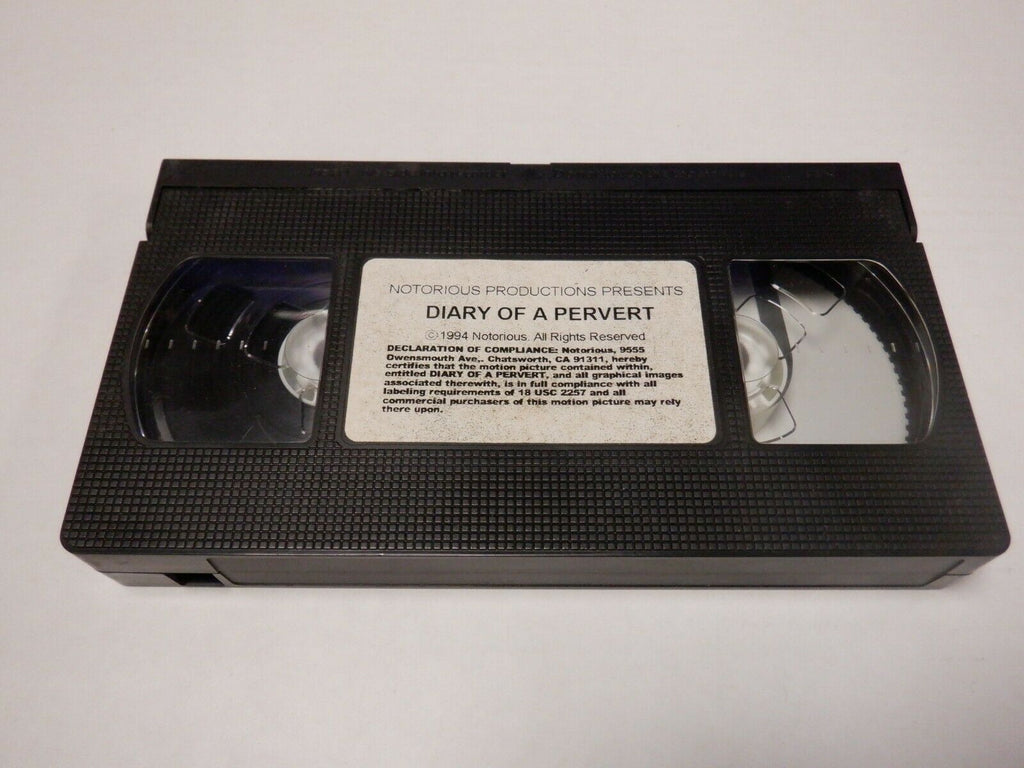 Diary of a Pervert Notorious Productions Adult VHS 123019AMP