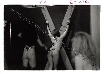 Adult Photo 1990s B&W 5x7 HOM Bondage Queen Ashley Renee Bound & Whipped 42YF