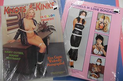 Lot Of 2 Fetish Magazines Knots& Kinks/ Damsels In Love Bondage #3 062516lm-ep