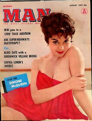 Modern Man Magazine Simone McQueen / Shirly Quimby August 1959 071718lm-ep