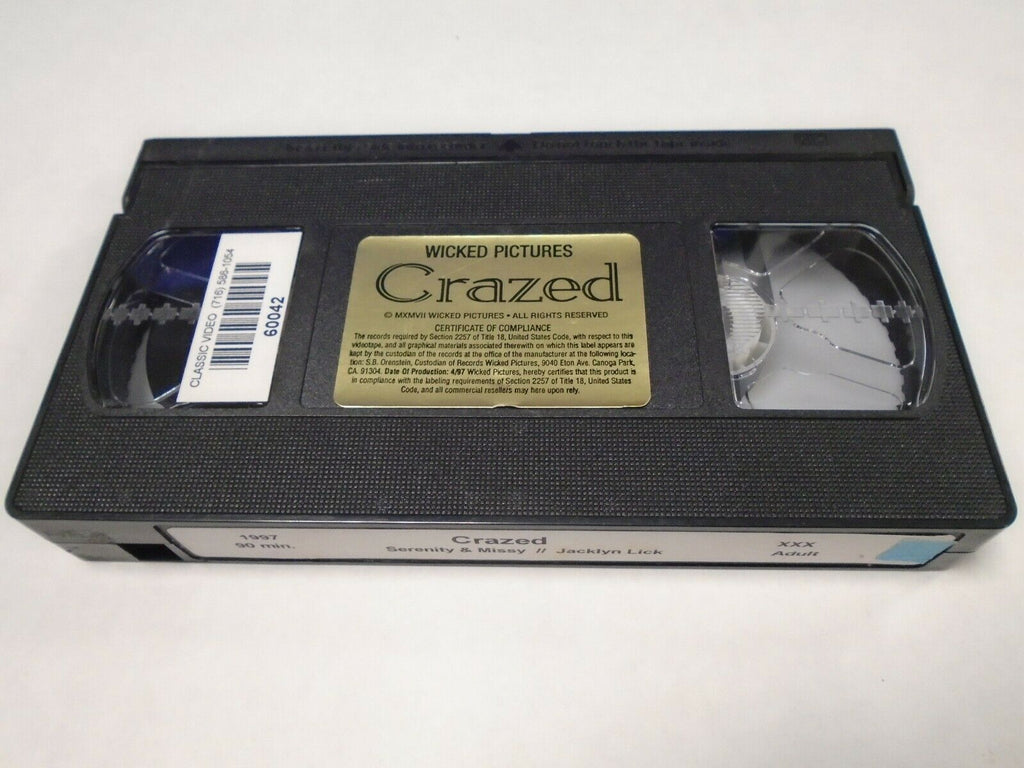 Crazed Serenity Missy Jaclyn Lick 1997 90mins Adult VHS 021419AMP2