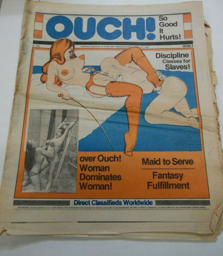 Ouch Fetish Newspaper Maid To Serve #4 1980's 021820lm-ep