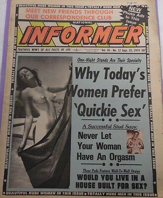 Informer Adult Newspaper 'Quickie Sex' September 22, 1974 011213lm-epa