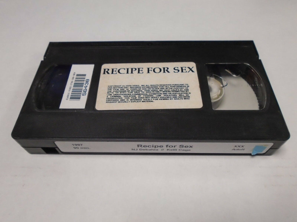 Recipe For Sex NJ Debahia Kelli Cage 1997 90mins Adult VHS 012419AMP