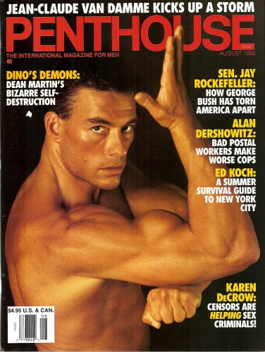 Penthouse Magazine August 1992 Featuring Jean-Claude Van Damme Interview