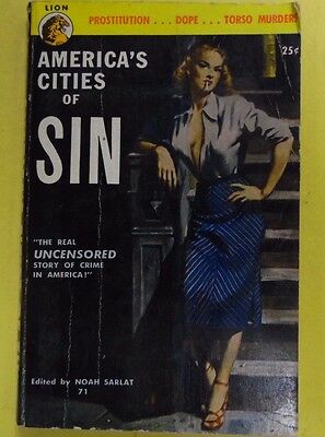 America's Cities Of Sin Adult Novel by Noah Sarlat 1951 071613lm-epa
