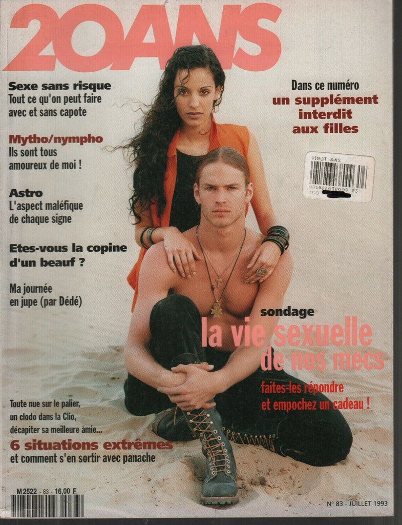 20ANS 20ANS French Adult Fashion Magazine Juillet 1993 Marcel Hartmann 092619AME - Used