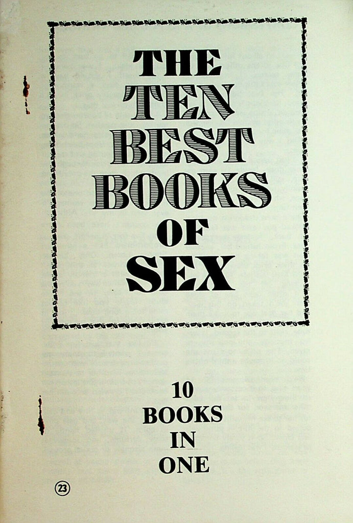 The Ten Best Books Of Sex Digest #23 1980's 062320lm-ep