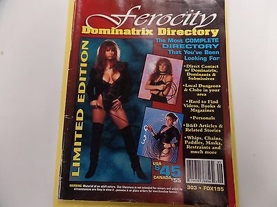 Ferocity Dominatrix Directory Adult Magazine #303 Limited Edition 021116lm-ep