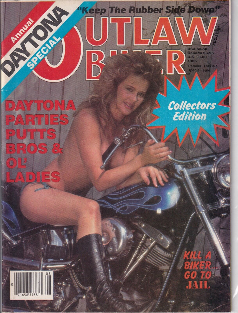 Outlaw Biker Magazine Daytona Special 1986 012919REP