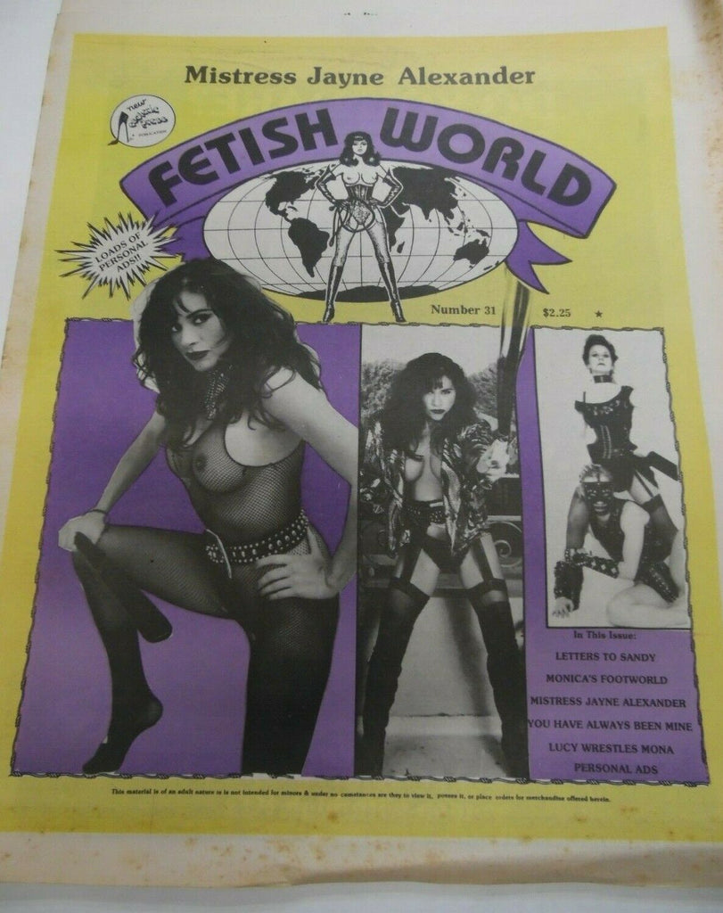 Fetish World Newspaper Mistress Jayne Alexander #31 1993 121219lm-ep