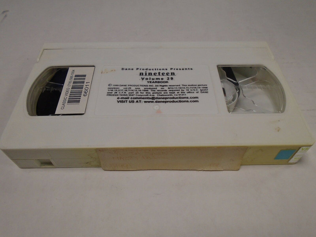 Nineteen Vol 29 Yearbook Sylvia Saint Mazzy Paige 1999 Adult VHS 010819AMP