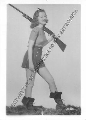 Adult Vintage B&W Photo 2.5x3 Beautiful Pin Up Woman Posing Cute Seductive 6HU