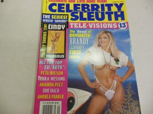 Celebrity Sleuth Busty Adult Magazine "Cindy Margolis" "Brandy Leford's" Vol.14 No.1 2001