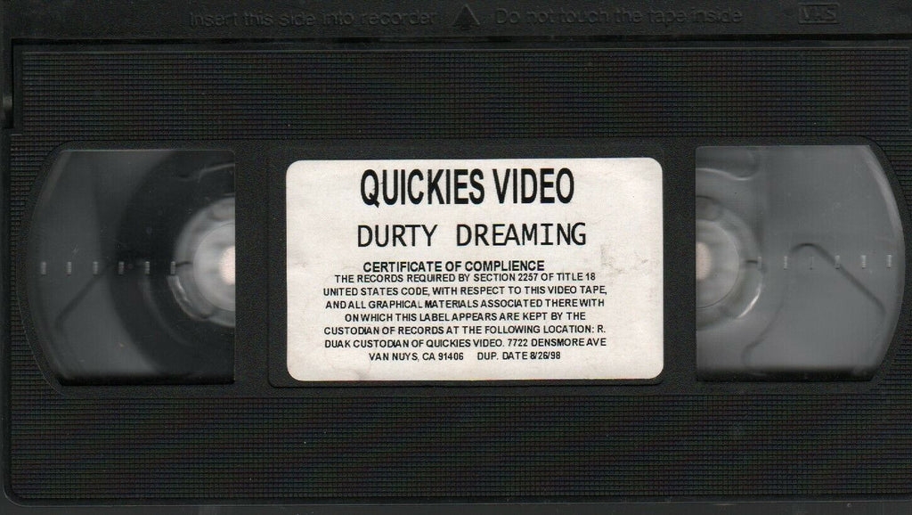 Durty Dreaming Quickies Video 1998 Adult VHS 021720AMP2