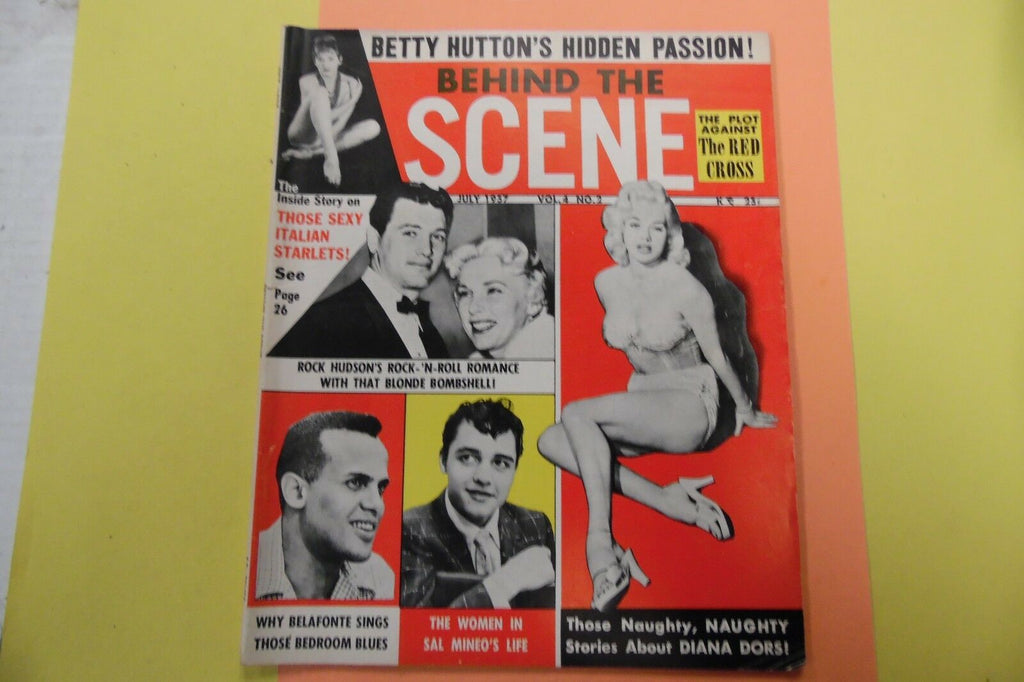 Behind The Scene Magazine Rock Hudson/Diana Dors July 1957 CLEARANCE 110916lm-ep5