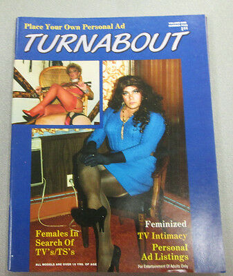 Turnabout Adult Tranny Magazine Personal Ads Vol.1 #5 1988 110114lm-ep