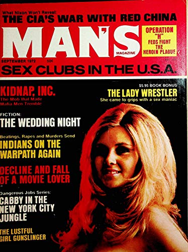 Man's Adult Magazine The Lady Wrestler / The Lustful Girl Gunslinger September 1972
