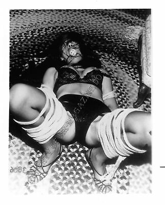 Adult Vintage B&W Photo 4x5 Bondage Beautiful Brunette Bound & Dominated 107WL
